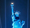 Robe Lights Statue of Liberty for Anniversary Show